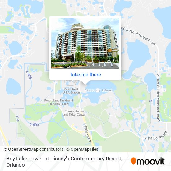 Bay Lake Tower at Disney's Contemporary Resort map