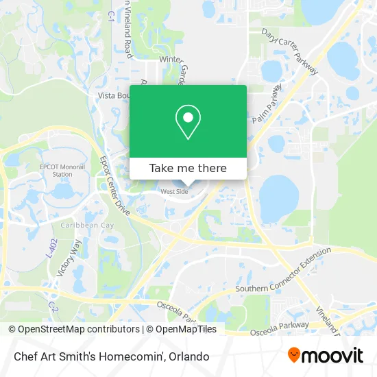 Chef Art Smith's Homecomin' map