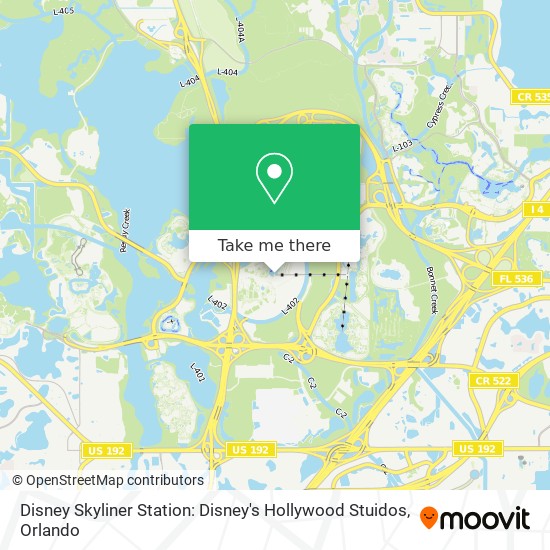 Mapa de Disney Skyliner Station: Disney's Hollywood Stuidos