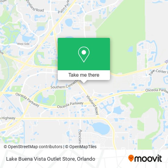Lake Buena Vista Outlet Store map