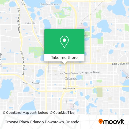 Mapa de Crowne Plaza Orlando Downtown