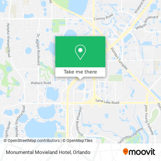 How to get to Monumental Movieland Hotel in Orlando by bus?