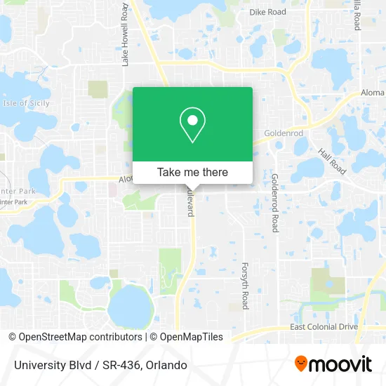 University Blvd / SR-436 map