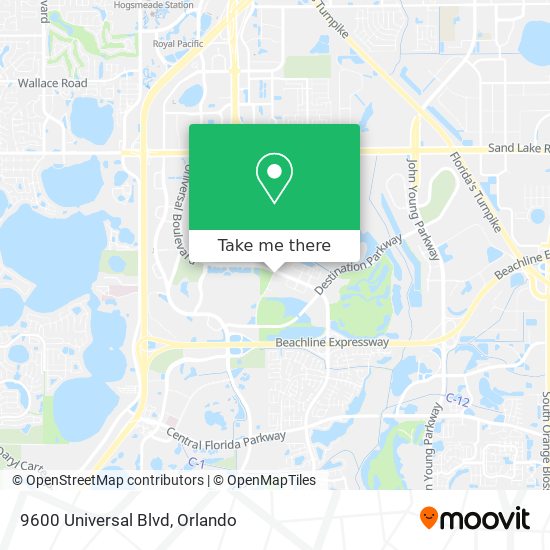 Mapa de 9600 Universal Blvd