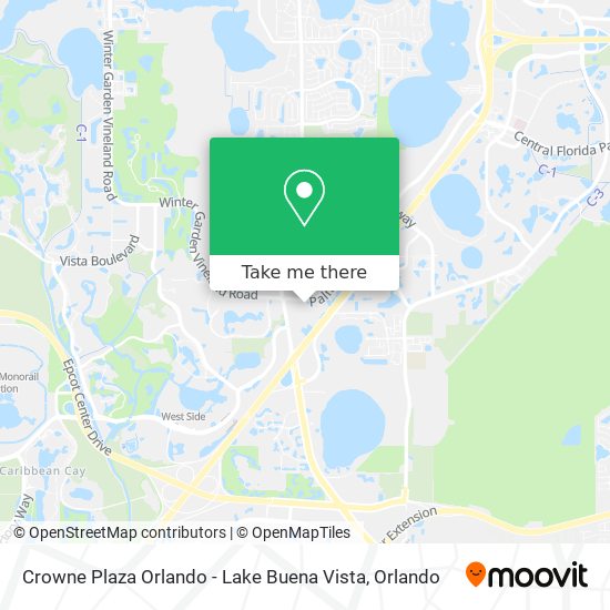 Mapa de Crowne Plaza Orlando - Lake Buena Vista