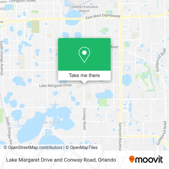 Lake Margaret Drive and Conway Road map