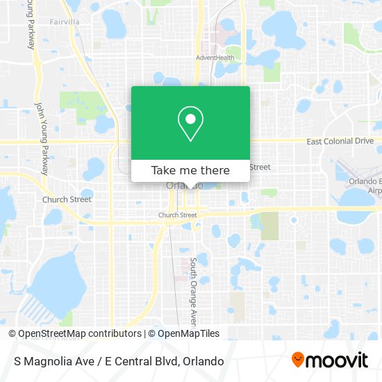 Mapa de S Magnolia Ave / E Central Blvd