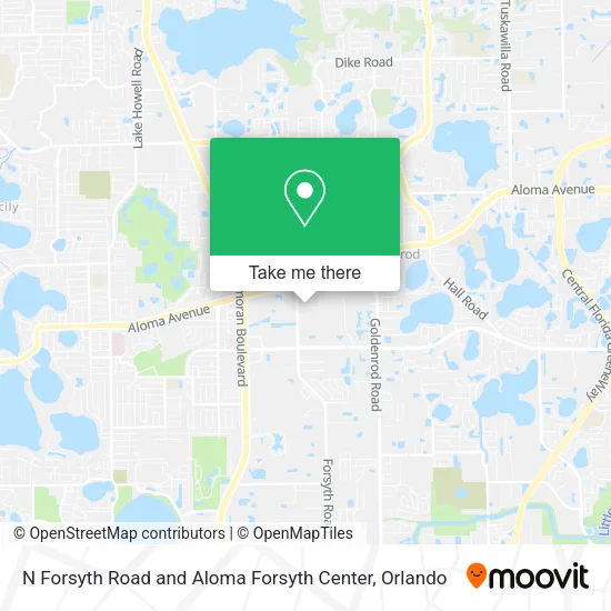 N Forsyth Road and Aloma Forsyth Center map