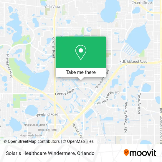 Solaris Healthcare Windermere map