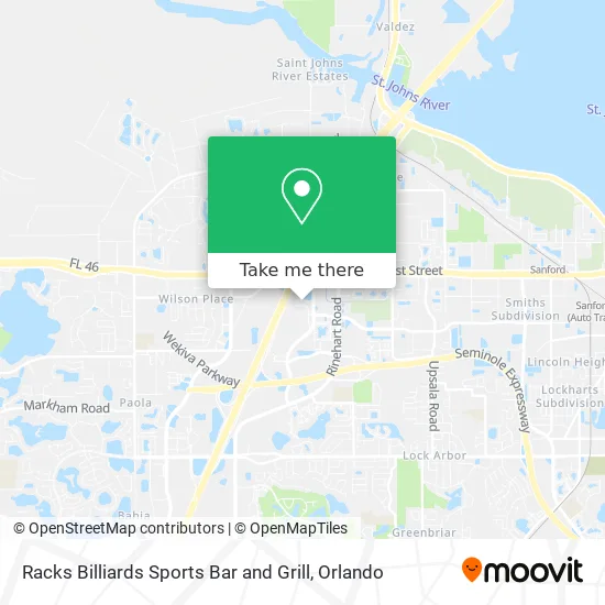 Racks Billiards Sports Bar and Grill map