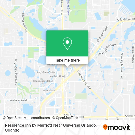 Mapa de Residence Inn by Marriott Near Universal Orlando