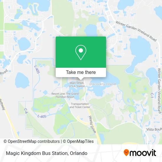 Magic Kingdom Bus Station map