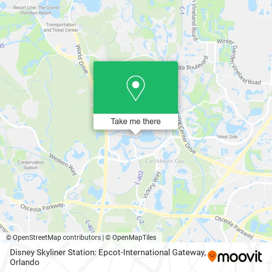 Mapa de Disney Skyliner Station: Epcot-International Gateway