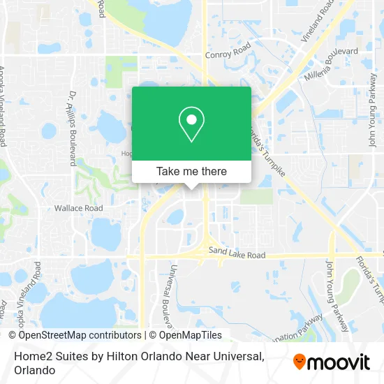 Mapa de Home2 Suites by Hilton Orlando Near Universal
