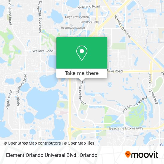 Element Orlando Universal Blvd. map
