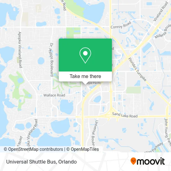 Universal Shuttle Bus map