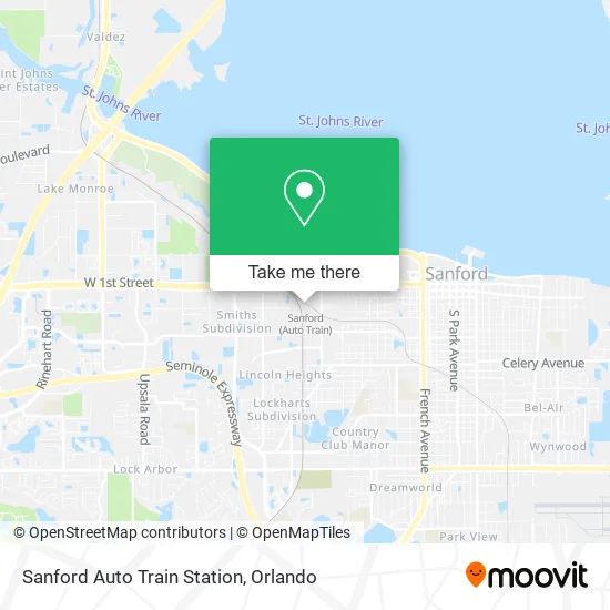 Sanford Auto Train Station map