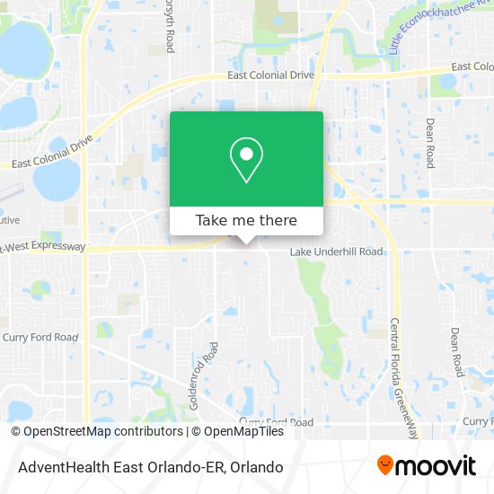 Mapa de AdventHealth East Orlando-ER