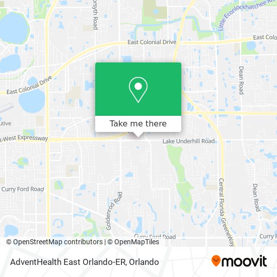 Mapa de AdventHealth East Orlando-ER