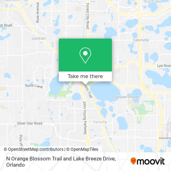 N Orange Blossom Trail and Lake Breeze Drive map