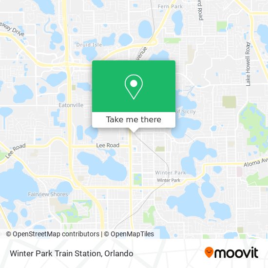 Winter Park Train Station map