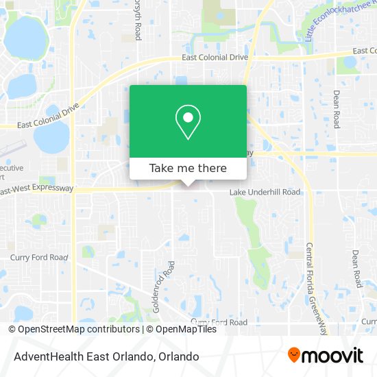 Mapa de AdventHealth East Orlando