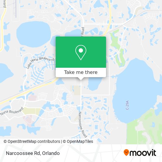 Narcoossee Rd map