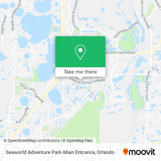 Mapa de Seaworld Adventure Park-Main Entrance