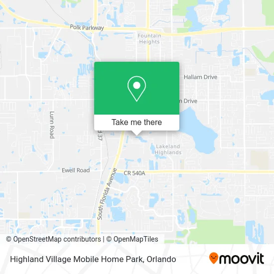 Highland Village Mobile Home Park map