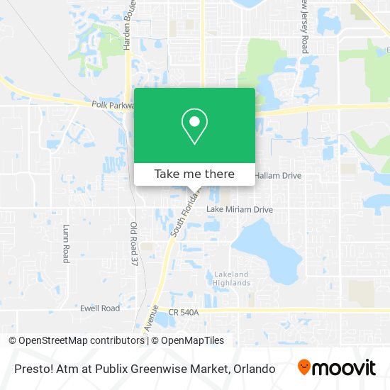 Mapa de Presto! Atm at Publix Greenwise Market