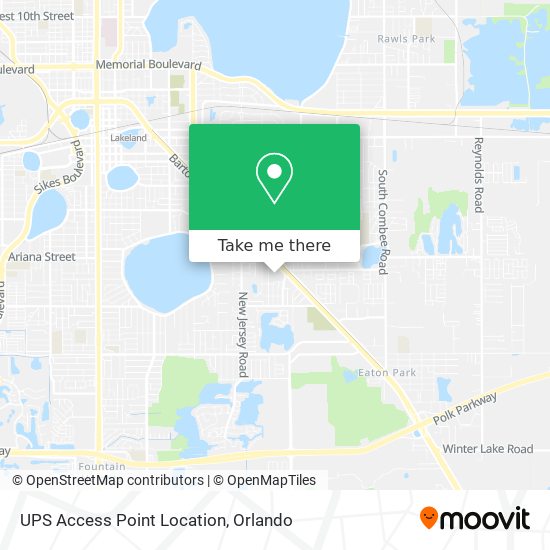 UPS Access Point Location map