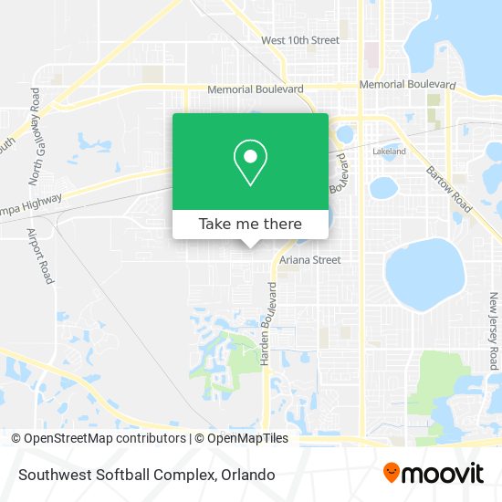 Southwest Softball Complex map