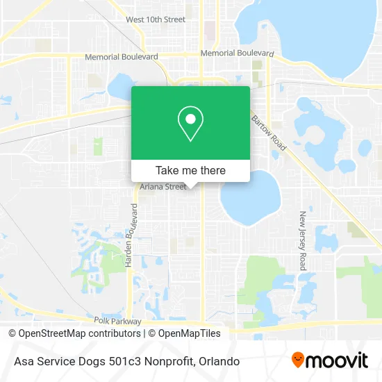 Asa Service Dogs 501c3 Nonprofit map