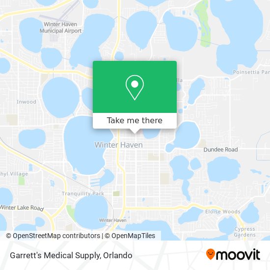 Mapa de Garrett's Medical Supply