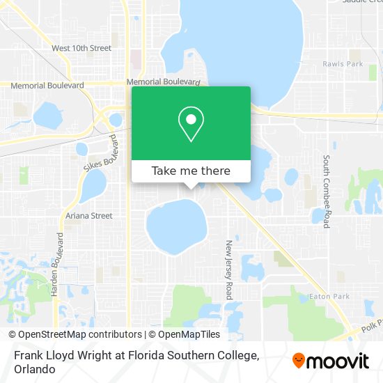Frank Lloyd Wright at Florida Southern College map