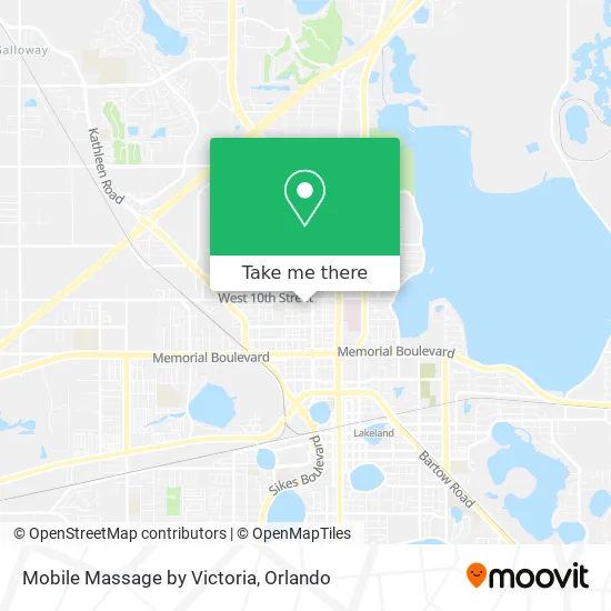 Mobile Massage by Victoria map
