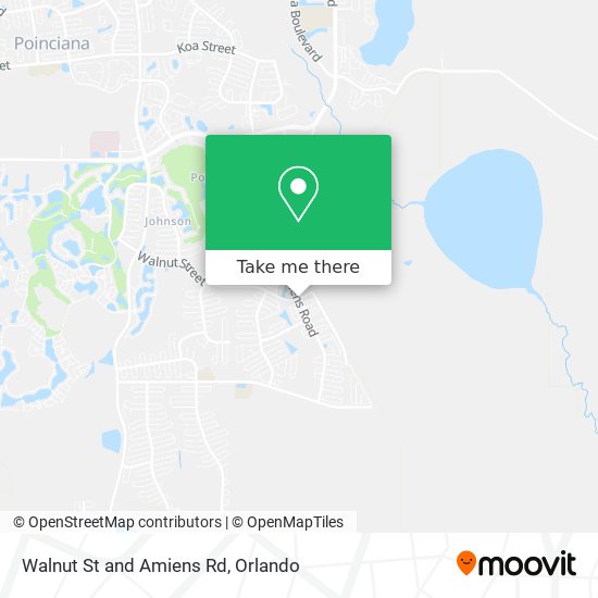 Walnut St and Amiens Rd map