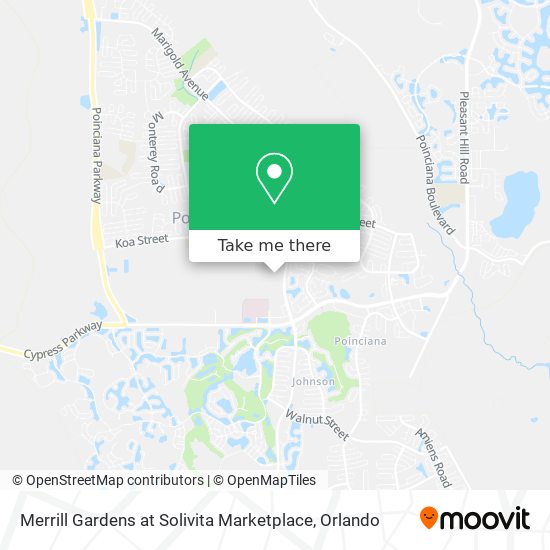 Merrill Gardens at Solivita Marketplace map