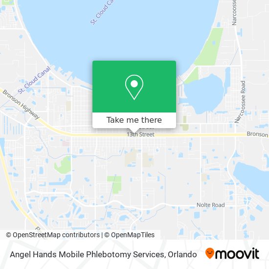 Mapa de Angel Hands Mobile Phlebotomy Services