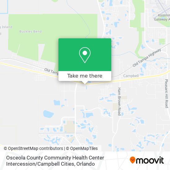 Osceola County Community Health Center Intercession / Campbell Cities map
