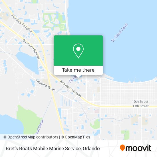 Bret's Boats Mobile Marine Service map