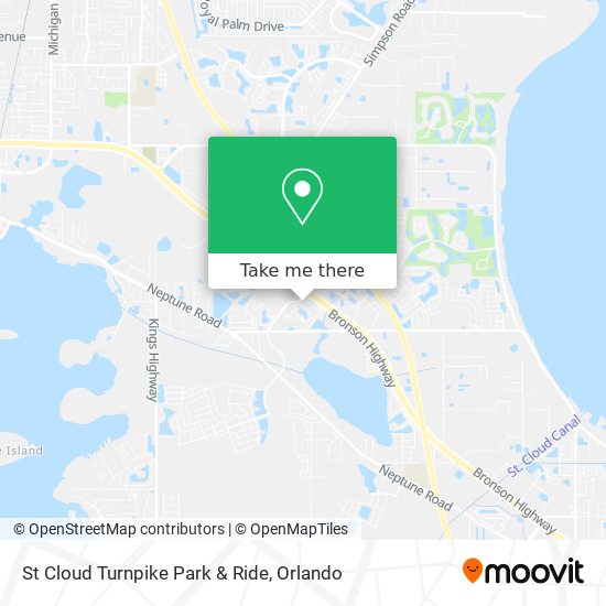 St Cloud Turnpike Park & Ride map