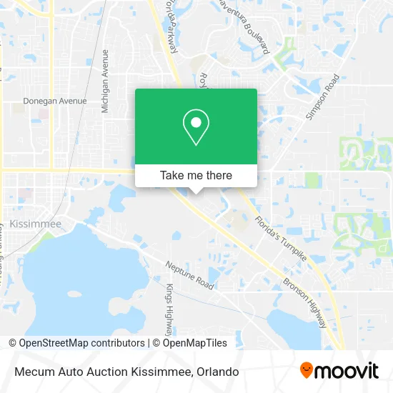 Mecum Auto Auction Kissimmee map