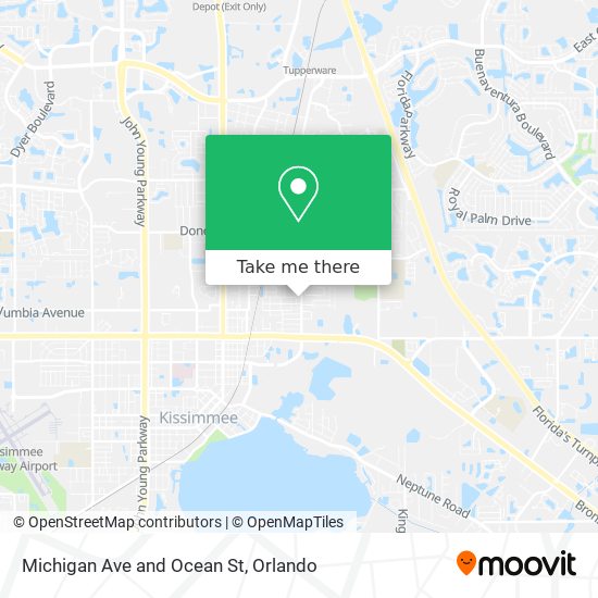 Michigan Ave and Ocean St map