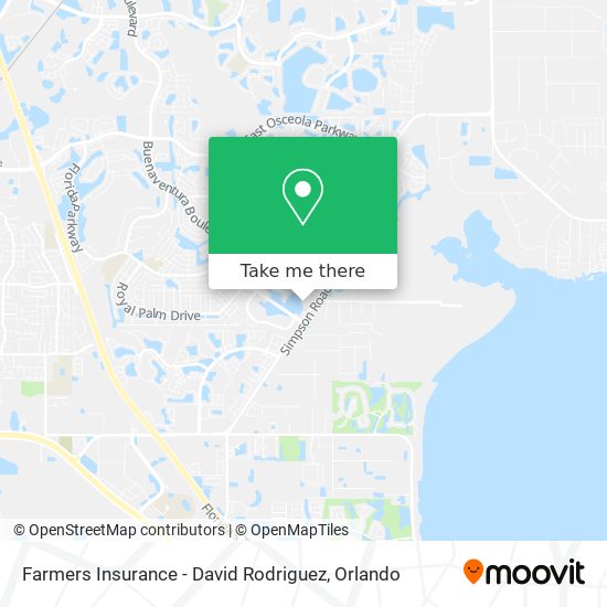 Farmers Insurance - David Rodriguez map