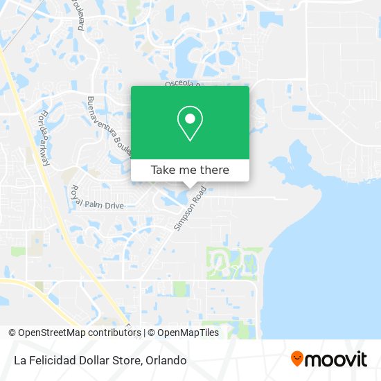 La Felicidad Dollar Store map