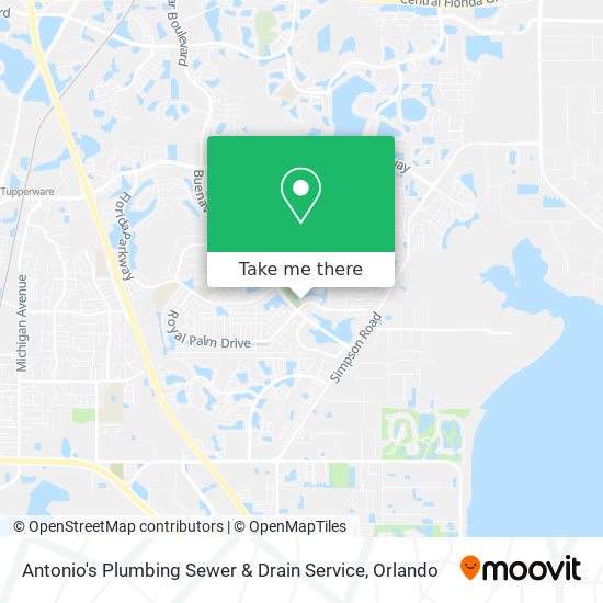 Mapa de Antonio's Plumbing Sewer & Drain Service