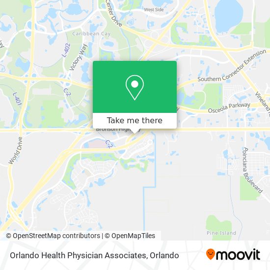 Orlando Health Physician Associates map