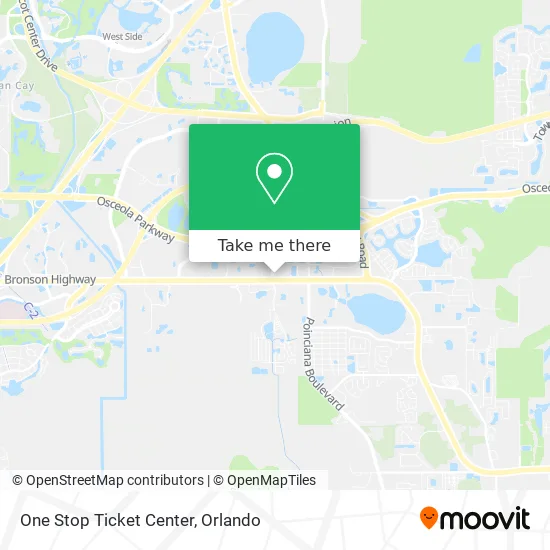 One Stop Ticket Center map