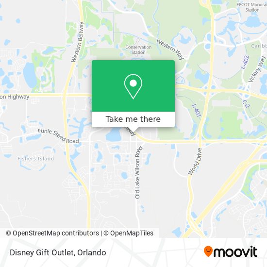 Disney Gift Outlet map